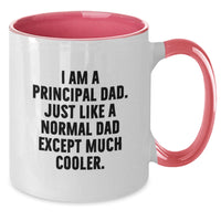 Load image into Gallery viewer, Funny Principal Dad Gifts from Friends and Family, I Am A Principal Dad Two Tone Coffee Mug for Men, Unique Graduation Unique Gifts for Principal Dads, Black and White - Additional