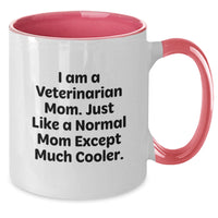 Load image into Gallery viewer, Veterinarian Mom Gifts from Family - Funny Two Tone Coffee Mug for Veterinarian Graduation Unique Gifts - Additional