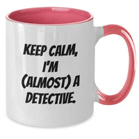 Load image into Gallery viewer, Birthday Gift Detective Two Tone Coffee Mug for Her Present - Additional