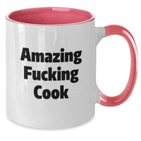 Load image into Gallery viewer, Funny Cook Gifts from Friends for Birthday Two Tone Coffee Mug Amazing F--king Cook - Additional
