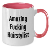 Load image into Gallery viewer, Funny Hairstylist Gifts for Men Two Tone Coffee Mug - Amazing Quote, Perfect Graduation Unique Gifts from Friends - Additional