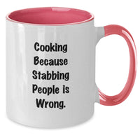 Load image into Gallery viewer, Funny Cooking Two Tone Coffee Mugs - Gifts from Friends, Family, or Coworkers for Graduation Unique Gifts - Additional