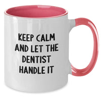 Load image into Gallery viewer, Funny Dentist Gifts from Friends - Keep Calm And Let The Dentist Handle It Graduation Unique Gifts for Dentist Men, Women, Coworkers, Family - Additional