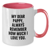 Load image into Gallery viewer, Funny and Cute Pappy Two Tone Coffee Mugs Gifts from Men to Their Dear Pappy - Christmas Unique Gifts for Pappy - Additional
