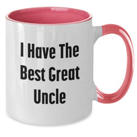 Load image into Gallery viewer, Funny Uncle Gifts from Family - I Have The Best Great Uncle Two Tone Coffee Mug for Men Graduation - Additional
