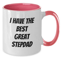Load image into Gallery viewer, Funny Stepdad Gifts from Men to Stepdad - I Have The Best Great Stepdad Two Tone Coffee Mug for Graduation - Additional
