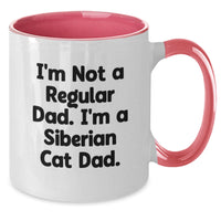 Load image into Gallery viewer, Funny Siberian Cat Gifts from Dad for Men Women Friends Family Christmas Unique Presents Two Tone Coffee Mug - Additional