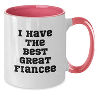 Load image into Gallery viewer, Funny Fiancee Gifts from Friends - I Have The Best Great Fiancee Two Tone Coffee Mugs for Birthday - Additional
