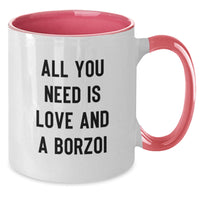 Load image into Gallery viewer, Borzoi Dog Lover Gifts from Friends, Funny Quote Borzoi Dog Two Tone Coffee Mug, Unique Christmas Unique Gifts for Borzoi Dog Owners - Additional
