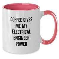 Load image into Gallery viewer, Funny Electrical Engineer Gifts from Men - Two Tone Coffee Mug - Electrical Engineer Power - Christmas Unique Mugs for Electrical Engineer Men - Additional