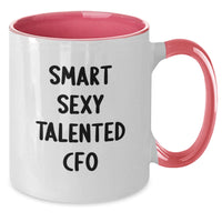 Load image into Gallery viewer, Funny CFO Gifts from Friends and Family - Birthday Unique Gifts for Smart Sexy Talented CFO Two Tone Coffee Mugs, 11oz Ceramic - Additional