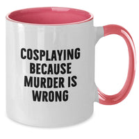 Load image into Gallery viewer, Cosplaying Gifts from Friends and Family for Cosplaying Enthusiasts - Funny Two Tone Coffee Mug, Graduation Unique Gifts for Him or Her - Additional