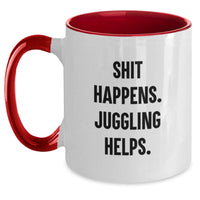 Load image into Gallery viewer, Juggling Fun Gifts from Friends for Juggling Lovers, Funny Christmas Unique Mugs, Two Tone Ceramic Coffee Mug for Men and Women - Main