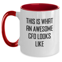 Load image into Gallery viewer, Funny CFO Gifts from Friends and Family - This Is What An Awesome Cfo Looks Like Two Tone Coffee Mug for Birthday - Main