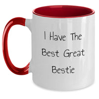 Load image into Gallery viewer, Funny Bestie Gifts from Friends for Bestie - I Have The Best Great Bestie Two Tone Coffee Mug for Her Graduation - Main
