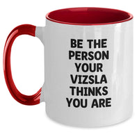 Load image into Gallery viewer, Funny Vizsla Dog Lover Gifts from Friends and Family for Him or Her Birthday Unique Presents Two Tone Coffee Mug - Main