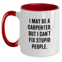 Load image into Gallery viewer, Gifts from Friends and Family to Carpenter - Funny Two Tone Coffee Mug for Christmas - Main
