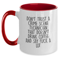 Load image into Gallery viewer, Funny Gifts for Crime Scene Technician Men from Friends - Crime Scene Technician Two Tone Coffee Mug for Valentine's Unique - Main