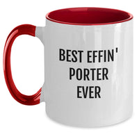 Load image into Gallery viewer, Funny Porter Birthday Two Tone Coffee Mugs Gifts for Him from Friends - Main
