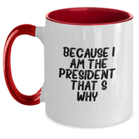 Load image into Gallery viewer, Funny Two Tone President Coffee Mugs Gifts for President from Friends - Black and White - Main