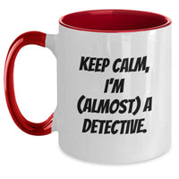 Load image into Gallery viewer, Birthday Gift Detective Two Tone Coffee Mug for Her Present - Main