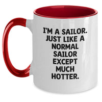 Load image into Gallery viewer, Sailor Humor Gifts for Men from Friends, Funny Two Tone Coffee Mug for Graduation - Main
