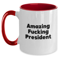 Load image into Gallery viewer, Funny President Gifts from Friends for President&#39;s Birthday Unique Two Tone Coffee Mug - Main
