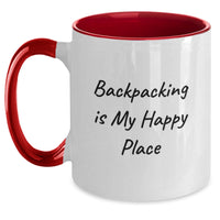 Load image into Gallery viewer, Funny Backpacking Quote Two Tone Coffee Mug Gifts from Friends for Graduation - Main
