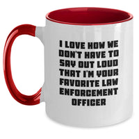 Load image into Gallery viewer, Funny Law Enforcement Officer Gifts from Men to Family, Funny Two Tone Coffee Mug for Law Enforcement Officer Graduation Unique Gifts - Main