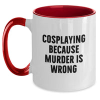 Load image into Gallery viewer, Cosplaying Gifts from Friends and Family for Cosplaying Enthusiasts - Funny Two Tone Coffee Mug, Graduation Unique Gifts for Him or Her - Main