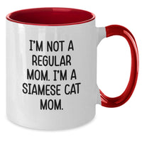 Load image into Gallery viewer, Siamese Cat Mom Funny Quote Two Tone Coffee Mugs, Gifts from Friends for Siamese Cat Lovers, Birthday Unique Gifts - Additional
