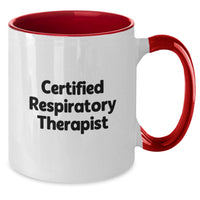 Load image into Gallery viewer, Funny Quote Gifts for Respiratory Therapists, Unique Two Tone Coffee Mugs for Christmas, Breathe Easy Inspirational Mug, Certified Respiratory Therapist Gifts from Friends - Additional