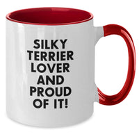 Load image into Gallery viewer, Funny Silky Terrier Dog Lover Gifts for Birthday, Two Tone Coffee Mug from Friends, Unique Silky Terrier Dog Mug for Men, Women, Family - Additional
