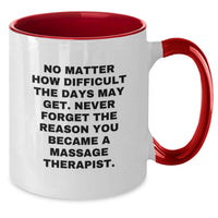 Load image into Gallery viewer, Inspirational Gifts from Friends for Massage Therapist on Father's Day Unique Two Tone Coffee Mug - Additional