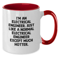 Load image into Gallery viewer, Electrical Engineer Gifts, Funny Two Tone Coffee Mug for Graduation, Gifts from Friends, Gifts for Him - Black and White, Red and White, Navy and White, Pink and White Options - Additional
