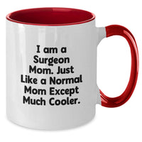 Load image into Gallery viewer, Funny Surgeon Gifts from Mom to Son - I Am A Surgeon Mom Coffee Mug Gifts for Surgeon Friends - Additional