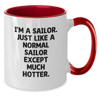 Load image into Gallery viewer, Sailor Humor Gifts for Men from Friends, Funny Two Tone Coffee Mug for Graduation - Additional
