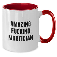 Load image into Gallery viewer, Mortician Keepsake Premium Two Tone Coffee Mug for Him Birthday Gift - Additional