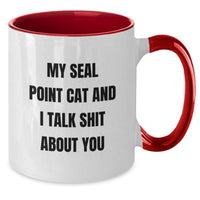 Load image into Gallery viewer, Funny Seal Point Cat Lover Gifts from Friends or Family - Two Tone Coffee Mug for Seal Point Cat Owners and Graduation Unique Gifts - Additional
