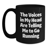 Load image into Gallery viewer, Funny Running Gifts for Him or Her - Black Coffee Mug, Perfect for Birthday Morning Motivation - Main
