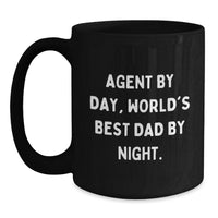 Load image into Gallery viewer, Agent By Day Black Coffee Mug Funny Gifts for Valentine's Agent Lovers - Main