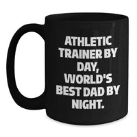 Load image into Gallery viewer, Funny Athletic Trainer Gifts from Dad to World's Best Athletic Trainer Mug on Christmas - Main