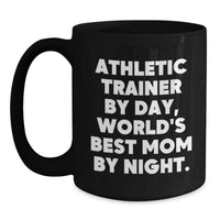 Load image into Gallery viewer, Athletic Trainer Gifts from Mom, Funny Inspirational Black Coffee Mug for Graduation, Unique Gifts for Men Women Friends - Main

