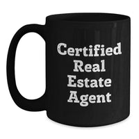 Load image into Gallery viewer, Funny Real Estate Agent Gifts from Friends, Unique Graduation Gifts for Real Estate Agent, Black Coffee Mug - Main
