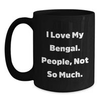 Load image into Gallery viewer, Funny Bengal Cat Gifts Black Coffee Mugs for Christmas Unique Presents from Friends to Bengal Cat Lovers - Main