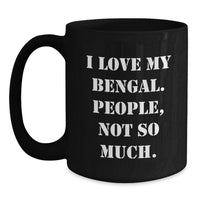 Load image into Gallery viewer, Funny Bengal Cat Black Coffee Mug Christmas Unique Gifts from Family - Main