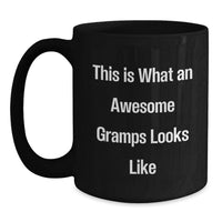Load image into Gallery viewer, Funny Gramps Gifts for Men, Birthday Unique Gifts from Family, Black Coffee Mug with Inspirational Quote for Awesome Gramps - Main