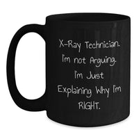 Load image into Gallery viewer, Funny X-Ray Technician Gifts from Friends for Birthday - X-Ray Technician Black Coffee Mug - Main