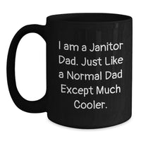 Load image into Gallery viewer, Funny Janitor Dad Black Coffee Mugs Gifts for Janitor Men Graduation Unique Gifts from Friends - Main