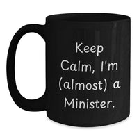Load image into Gallery viewer, Minister Keepsake Black Coffee Mug for Him 11oz Birthday Gift Ceramic - Main